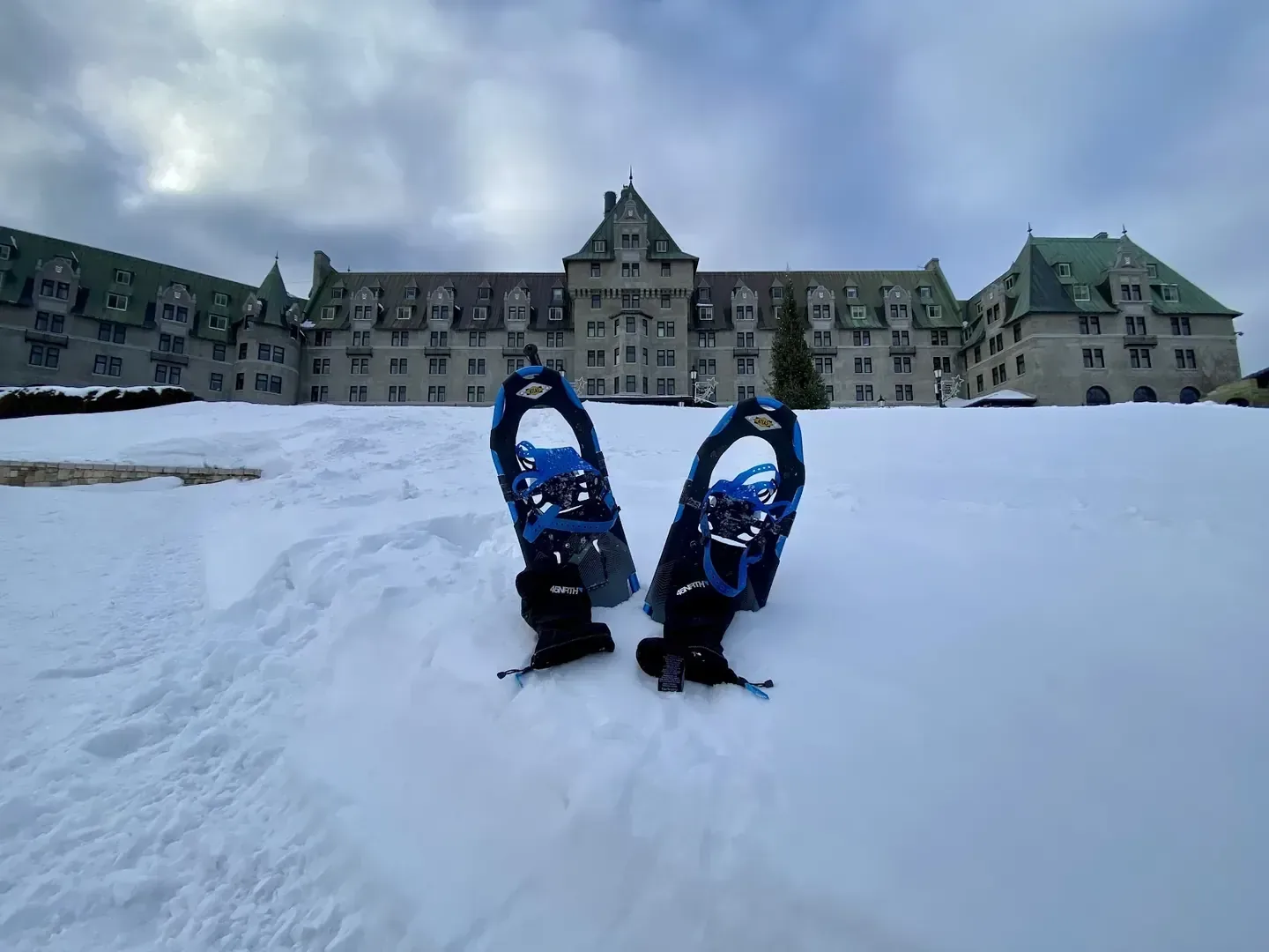 Historic waterfront resort architecture at Fairmont Le Manoir Richelieu, La Malbaie
